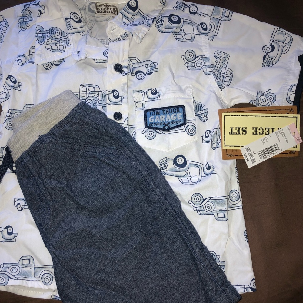 “Tow truck” boys 4T set